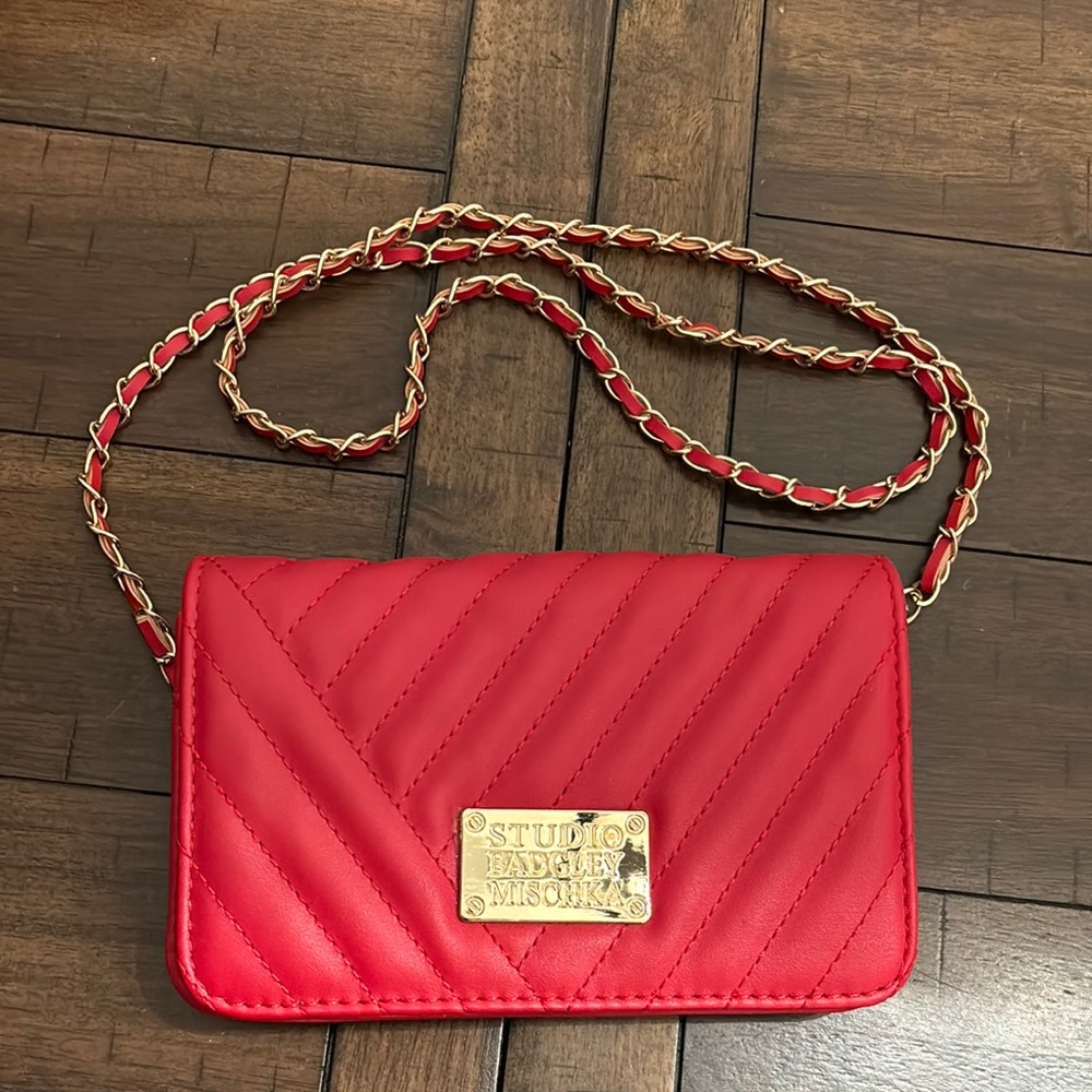 Red Quilted Crossbody Bag